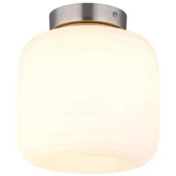 Deckenleuchte Deckenlampe Wohnzimmerlampe Metall Glas Opal Flurleuchte