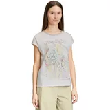 Cartoon Damen Rundhals-Shirt mit Placement 46, Patch Cream/Rosé - 46