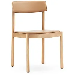 Normann Copenhagen - Timb Stuhl gepolstert, Esche natur / Leder camel
