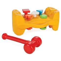 Pilsan 03272 Hammerspiel ab 10 Monate, Motorikspiel, bunte Formen, Hammer