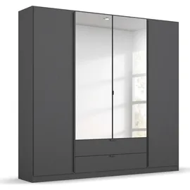 Rauch Drehtürenschrank RAUCH "StyleUp", grau (graumetallic), B:181cm H:197cm T:54cm, Holzwerkstoff, Schränke, Drehtürenschrank, Typ Monochrome mit eleganten, langen Griffstangen in Schrankfarbe