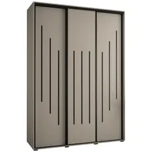 möbel kryspol Schwebetürenschrank Dakota 180 x 235,2 x 60 cm Schwarz
