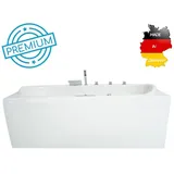 Basera Palau Whirlpoolbadewanne 180 x 80 cm (Komplett-Set)