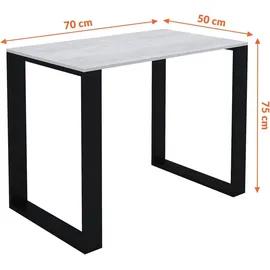AKKE Esszimmertisch 70 x 75 x 50 cm Grau/Schwarz