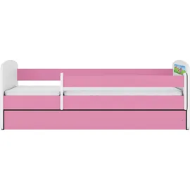 raumhirsch furniture Kinderbett Safari 80 x 180 cm Holzwerkstoff rosa