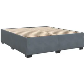 vidaXL Boxspringbett 180 x 200 cm Dunkelgrau