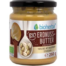 Bioherba Bio Erdnussbutter Crunchy 100% Bio m.knusprig.St.