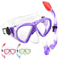 WOVOKA Schnorchelset Kinder - Taucherbrille Kinder mit Schnorchel Anti Leck Anti Fog HD Tauchmasken Dry Schnorchel für 4-13 Jahren Jungen Mädchen