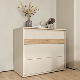 Forte Schubladenkommode 96,3 x 84,1 x 50,2 cm Beige