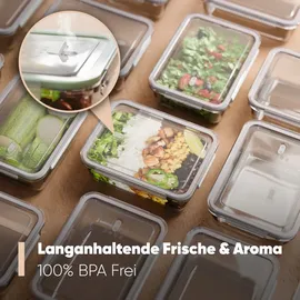 classbach Classbach® Frischhaltedosen Glas mit Deckel | 3er Set | für Mikrowelle Spülmaschine Gefrierfach Ofen geeignet | Meal Prep Boxen Glas | mit Dampfventil | Glasbehälter mit Deckel | C-FHD 4020 G
