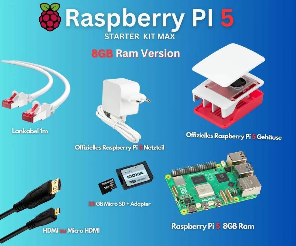 Raspberry Pi 5 8GB Ram Starter Kit MAX
