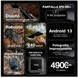 AGM H6 Lite 4 GB RAM 128 GB Schwarz