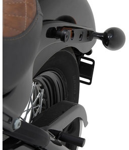 Legend Gear Seitenträger für Harley-Davidson Softail, schwarz schwarz