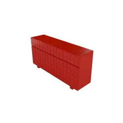 Sideboard  Cuba , rot , Maße (cm): B: 168,9 H: 83,8