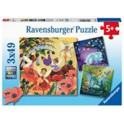 Ravensburger Puzzle Ravensburger Kinderpuzzle 05181 - Einhorn, Drache und Fee - 3x49..., 49 Puzzleteile