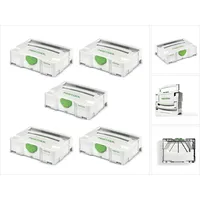 Festool 5 x Systainer T-LOC SYS 1 TL Werkzeug
