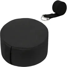 Relaxdays Meditationskissen Set 33 x 13 cm Schwarz
