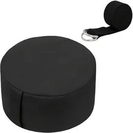 Relaxdays Meditationskissen Set 33 x 13 cm Schwarz