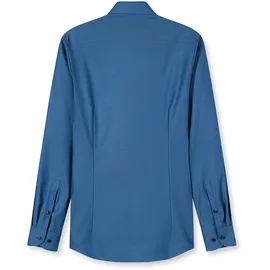 Olymp Businesshemd OLYMP Level Five body fit, Herren, Gr. 42, N-Gr, blau, 97% Baumwolle, 3% Elastolefin, Hemden