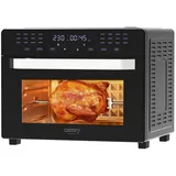 Camry Minibackofen CR 6323 Heißluftofen 30L, Air Fryer 10-in-1 Backofen mit Grill, Drehspieß, Umluft und 24 Programme, Schwarz schwarz