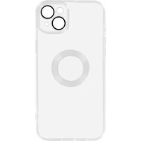 Avizar Transparente Silikonhülle im Chrome-Style Series (iPhone 14 Plus), Smartphone Hülle, Transparent