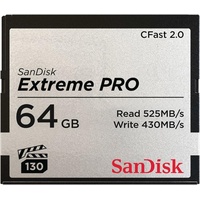 SanDisk Extreme PRO R525/W430 CFast 2.0 CompactFlash Card 64GB (SDCFSP-064G-G46D)