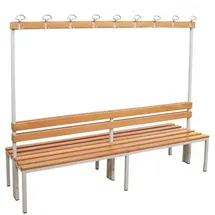 Szagato Garderobenbank 200 x 170 x 60 cm grau / grau