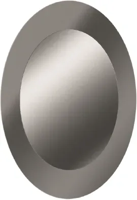 Glassdesign Spiegel Oval - Inox matt