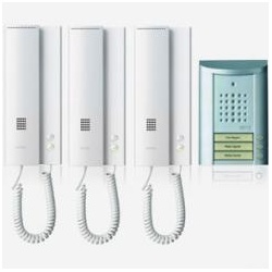Entravox Komplettset für 3 Wohneinheiten, Türstation silber