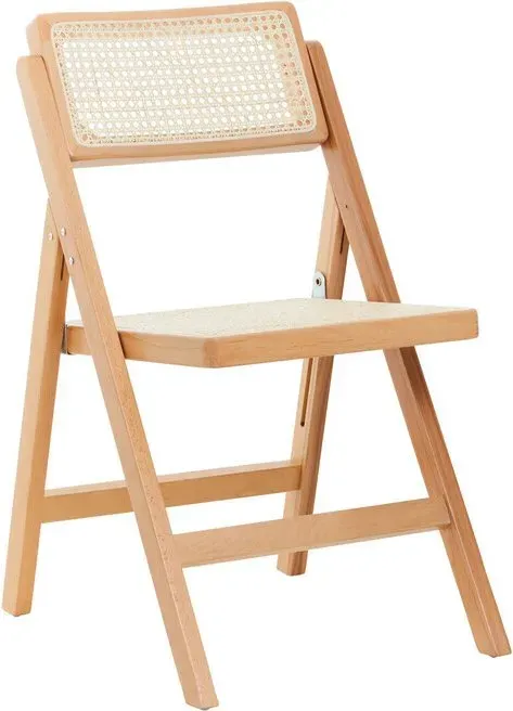 Premier Housewares Cebu Klappstuhl mit Buchenholzrahmen