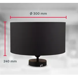 B.K.Licht Deckenleuchte 1 E27 rund Schwarz-Gold