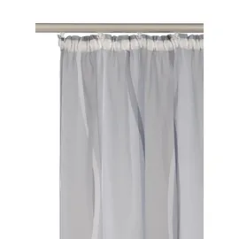 OTTO home Gardine OTTO HOME "Dimona" Gr. 1, grau (silbergrau), B:140cm H:145cm, Voile, Polyester, Gardinen, Gardine, 2er-Set, transparent, Voile, Polyester