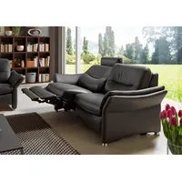 Hukla 2,5-Sitzer HU-SF15058 Ledersofa, Breite 194 cm, aus Leder, optional Kopfstütze u. WallAway-Funktion schwarz