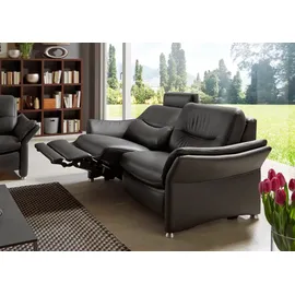 Hukla 2,5-Sitzer HU-SF15058 Ledersofa, Breite 194 cm, aus Leder, optional Kopfstütze u. WallAway-Funktion schwarz