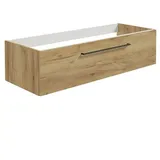 Camargue Espacio Waschtischunterschrank  (120 x 46 x 30 cm, Farbe Griff: Schwarz, Doce)