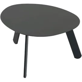 Lesli Living Ambia Garden Loungetisch, Schwarz, Metall, organisch, eckig, 55x46x28 cm, Loungemöbel, Loungetische