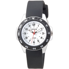 Lorus Jungen Analog Quarz Uhr mit Silikon Armband RRX53HX9, Schwarz