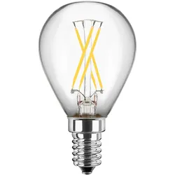 LED Filament Glühfaden Tropfen 230V 4W E-14 2700K Glas klar (EEK: A++)