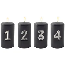 Edzard Kerzenpin, Kerzenstecker Advent, Zahlen 1-4, 4er Set, Höhe cm