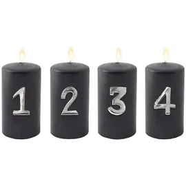 Edzard Kerzenpin, Kerzenstecker Advent, Zahlen 1-4, 4er Set, Höhe cm