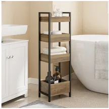 SoBuy Badregal Standregal mit 3 Ablagefächern Badezimmerschrank Nischenregal 28x90x20cm FRG226-H-F (20 x 28 x 90 cm)