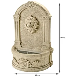 Brunnen mit Löwenkopf Wandbrunnen Standbrunnen Zierbrunnen 54cm