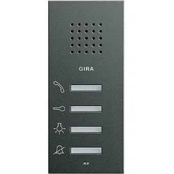 Gira System 55 Audio-Innenstation, Bus-System, Aufputz, anthrazit, Internkommunikation, mit Türöffnerautomatik, Rufunterscheidung, Rufabschaltung, Lautst