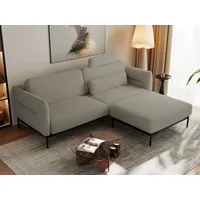 Ecksofa SALENTO L Boucle Hellgrau - Hellgrau