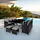 Tectake Malaga Set 11-tlg. schwarz/grau