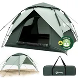 Sekey Pop Up Zelt 2 Personen, 2-in-1 Campingzelt mit Innenzelt oder Strandzelt ohne Innenzelt, Schnellaufbau Automatik Zelt Wasserdicht PU3000 UPF50+, Grün