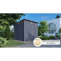 BERTILO Woodline Gartenhaus 2,50 x 2,50 m Grau