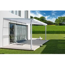 Gutta Terrassendach Premium 309 x 306 cm weiß / Polycarbonat klar