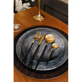 Fééric Lights and Christmas Platzteller Kunststoff Ø 33 cm 1 Stück schwarz