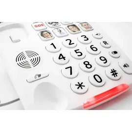Geemarc Geemarc, Seniorentelefon Verstärkt mit Fototasten - weiss, Telefon, Weiss